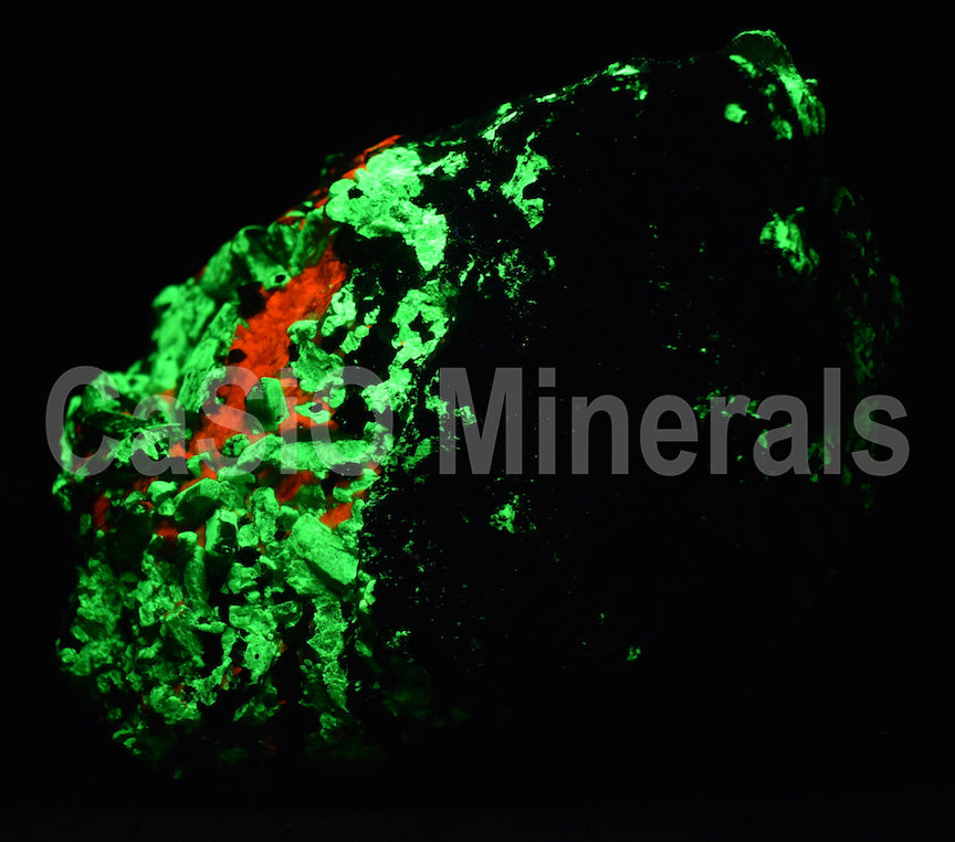 Phosphorescent Willemite crystals and Calcite