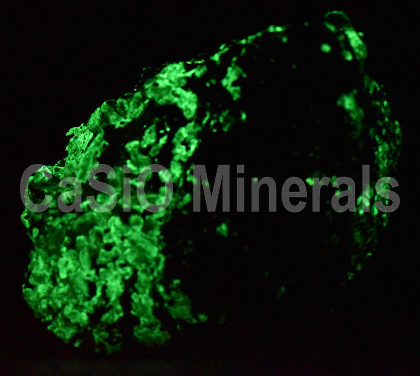 Phosphorescent Willemite crystals and Calcite